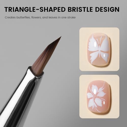 YOKEFELLOW EliteAlly Nail Art Brushes,Nail Brush for Drawing Petals and Butterflies, Watercolor Paint Brushes for Oil Painting, Professional Nail Tool(EA07 ART) - color: EA07-ART