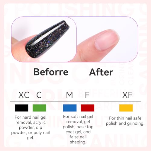 Makartt Nail Drill Bits:10Pcs Dimond Sanding Bit Sets for Nail Drill E-File