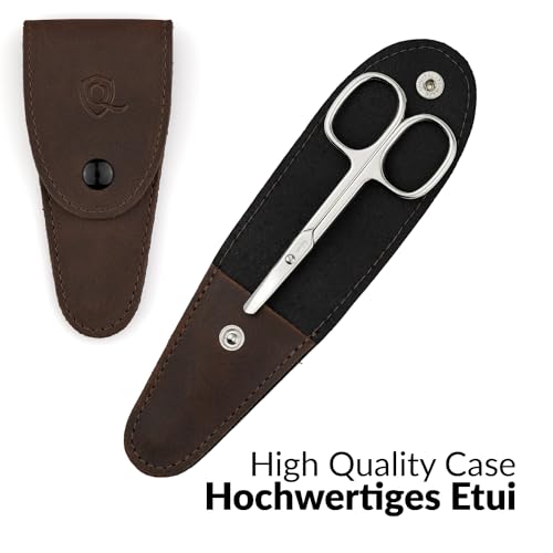 marQus Solingen Round-Tip Nail Scissors (curved) – Premium German Steel for Safe Manicures & Pedicures, Protective Case Included, Also Great for Babies - color: Nail Scissors - Rounded
