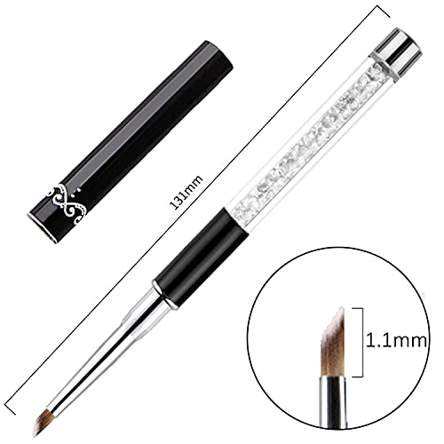 3Pcs Ombre Nail Brush Acrylic Nail Brush Set Nail Gradient Brushes Nail Painting Pens Nail Art Tools For Gel Nails Manicure Accessories - color: black