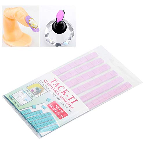 Professional Reusable Nail - Adhesive Manicure Tool for False Nails - Sturdy & Clay, Easy to Use, Versatile Pink Nail Clay for Repeated Applications