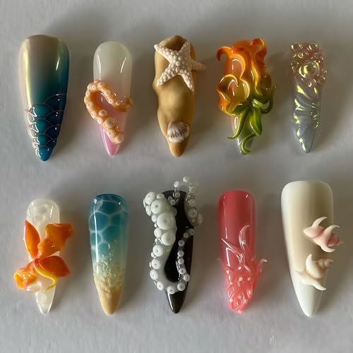 3D Octopus Nail Mold Multiple Shapes Octopuss Tentacles Silicone Nails Molds Accessories Gel Brain Art Manicure Tools - color: 3D Octopus Nail Mold