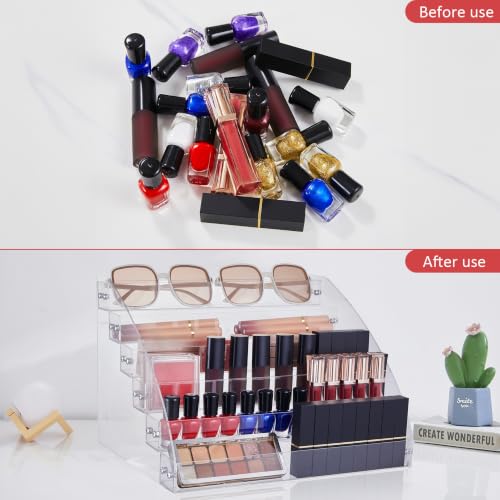 KINGROW Nail Polish Organizer, Acrylic Paint Display for table 6 Tier - size: 6 Layers