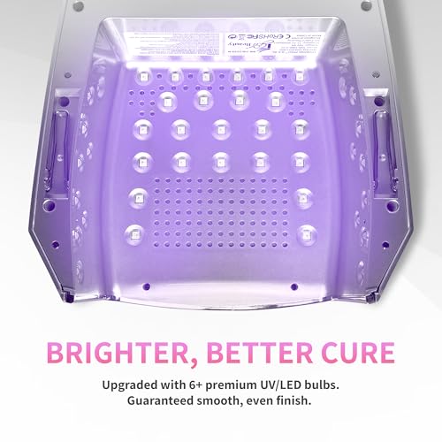 iGel Beauty Hybrid PRO 3.0 XL UV/LED Nail Lamp – Wireless Rechargeable 48W Nail Dryer, Extra Wide Full-Hand Curing, 9000mAh Battery, Smart Timer & Builder Gel Mode, Cordless Professional Lamp - color: Silver