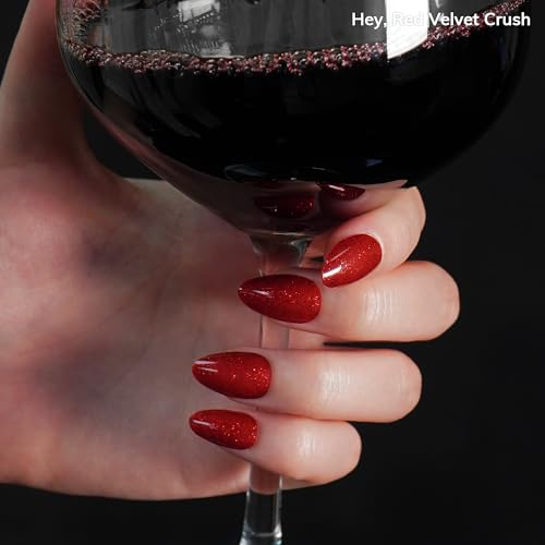 Heyhae Semi Cured Gel Nail Strips - Hey, Red Velvet Crush - color: Hey, Red Velvet Crush