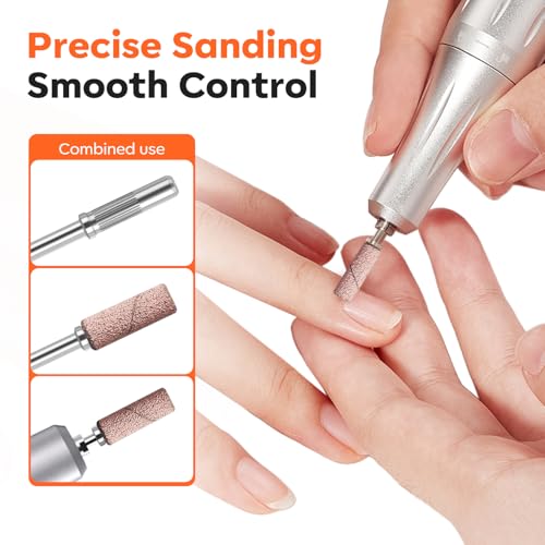 Modelones Nail Drill Bit, 200 Pcs Mini Small Nail Sanding Bands - size: 2 size