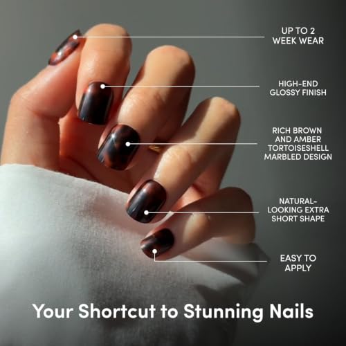 Glamnetic Press On Nails - Extra Short, Glossy Fake Nails 30 Pc Full Kit - color: 1E - Own It All