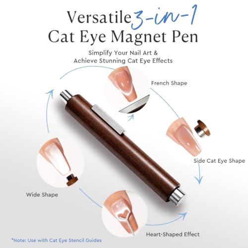 AZUREBEAUTY Cat Eye Magnet, Dual‑Head 3‑in‑1 Magnet Pen Magnet for Nails - size: 11Pcs