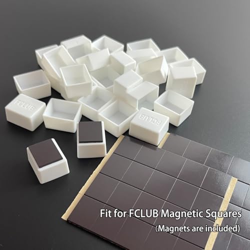 FCLUB Metal Watercolor Palette with 40Pcs Empty Half Pans and Magnet Strip - color: White Flower, size: Pack of 40 Half Pans