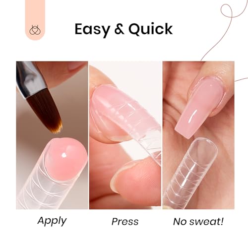 Beetles Nail Extension Gel Kit, 4 Colors Poly Nail Gel - color: She's Soft Glam