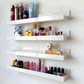 4 Pack 15 Inch White Acrylic Floating Wall Shelves, Kids Bookshelf - color: 15in-whtie