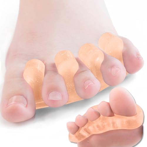 Dr. JK- ToePal Gel Toe Separator, 2 Pairs, Toe Spacers, Bunion Corrector - color: Blush, size: 2 Pairs