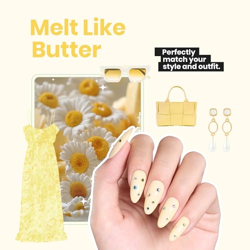 Beetles Butter Yellow Nail Polish - Melt Like Butter 0.51Fl Oz/15ML, Pastle Yellow Nail Polish Quick Dry, Soft Color Nails, Long-Lasting Pastel Nails, Fingernail Art Effect for Manicure Salon - color: Melt Like Butter