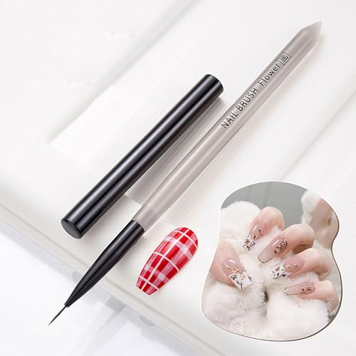 Nail Art Brushes for Drawing Petals & Leaves, Nails Design Painting Brush, Watercolor Paint Brush for Nails, Acrylic & Gel Nail Polish Brush for Manicure Salon & DIY Home Manicure - color: Flower Nail Brush