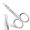 Cuticle Scissors, Curved Blades, High Carbon Stainless Steel, Hand Sharpened, Hand Polished (Arrow Head, Silver) - color: Silver