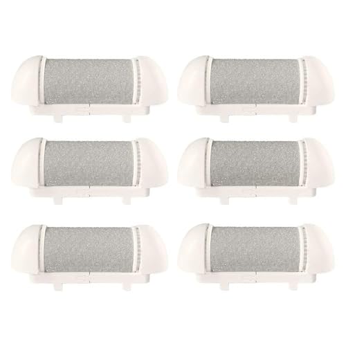 6 Pack Replacement Coarse Roller Head for Electric Callus Remover, Foot File Pedicure Tools Refill Rollers for Feet Pedicure Kit (6pcs Medium Coarse) - style: 6pcs Medium Coarse-