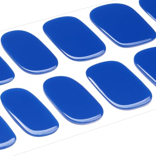 DANNI & TONI Semi Cured Gel Nail Strips Klein Blue Royal Blue Gel Nail Wraps 28 Stickers | Infinite Blue - color: Infinite Blue