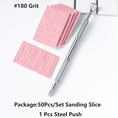 180 Grit Sandpaper Sheets Dual Ended Nail Cuticle Pusher Cuticle Cutter