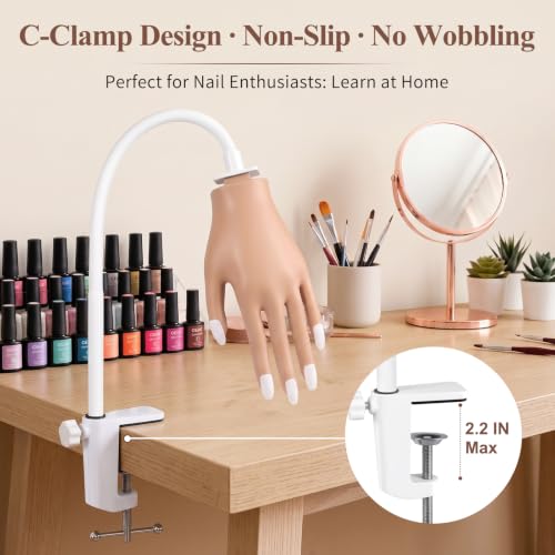 LIONVISON Practice Hand for Acrylic Nails: Detachable Practice Hand Kit