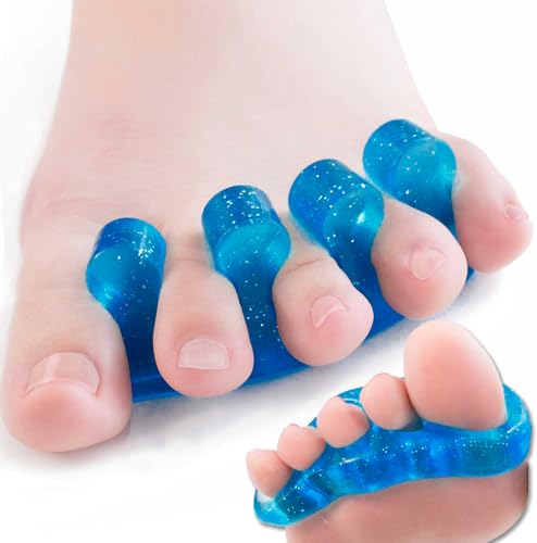 Dr. JK- ToePal Gel Toe Separator, 2 Pairs, Toe Spacers, Bunion Corrector - color: Dark Blue, size: 2 Pairs