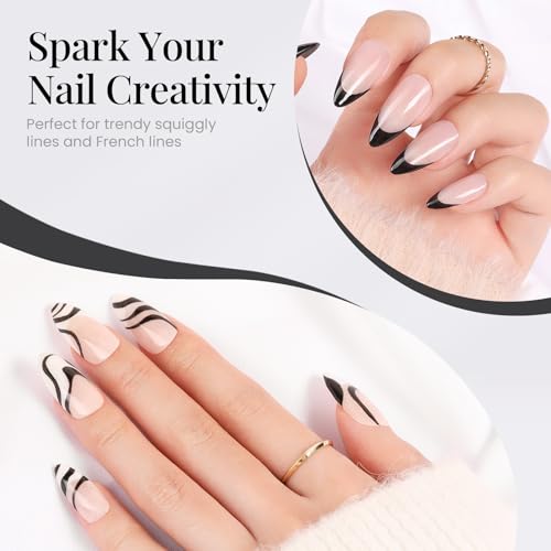 beetles Gel Polish Liner Gel Nail 7ml Classic Black Gel Polish Art Paint - color: B - Black -1