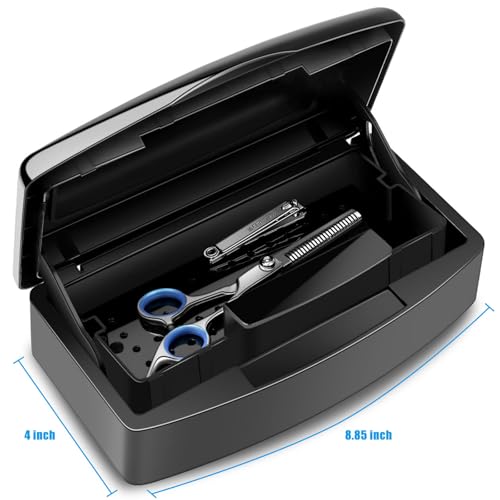Nail Tool Sterilizer Box,Plastic Sterilizing Tray,The Disinfection Box for Nail Art Tools is Applicable to Nail Art Tools, Tweezers, Hair Salons, Spas and Manicure Equipment-Black - color: Black