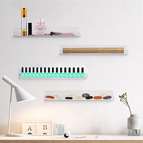 trophable 8 Pack Nail Polish Rack Wall Mounted Shelf - size: 15"x1.56"x2"-8Pack