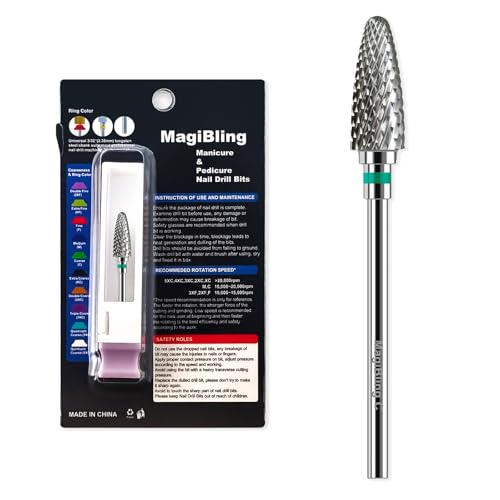 Coarse Super Cut Flame Nail Drill Bit, 3/32", Right-Handed Use - size: Coarse