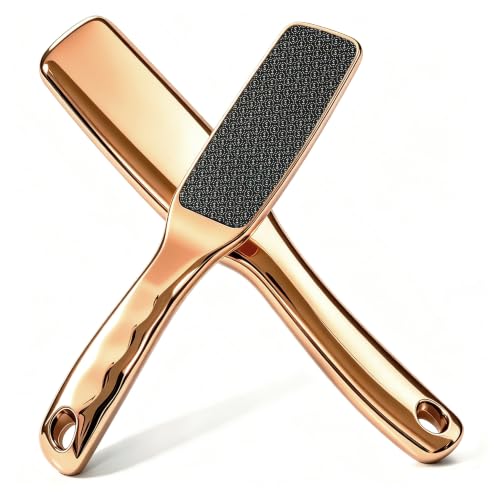 Glass Foot File,Nano Glass Foot Scraper with Ergonomic Handle,Golden - color: Golden