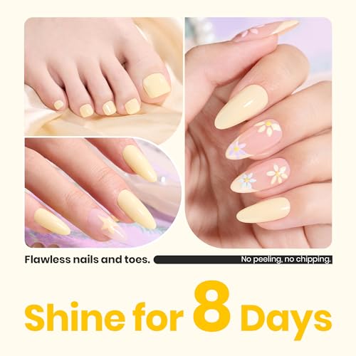 Beetles Butter Yellow Nail Polish - Melt Like Butter 0.51Fl Oz/15ML, Pastle Yellow Nail Polish Quick Dry, Soft Color Nails, Long-Lasting Pastel Nails, Fingernail Art Effect for Manicure Salon - color: Melt Like Butter