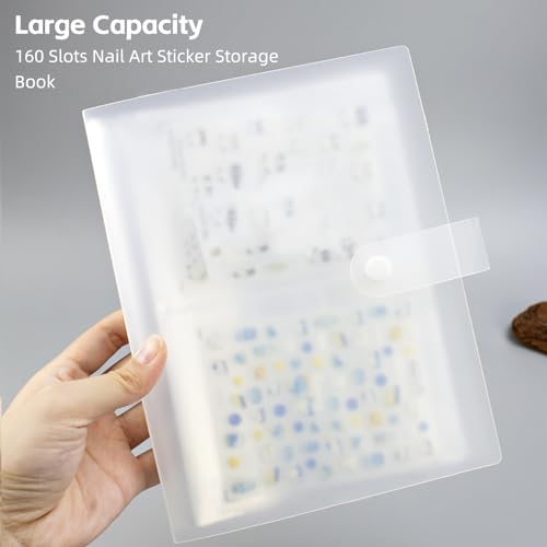 Nail Sticker Book Binder Nail Art Book for Nail Decals Storage - size: medium
