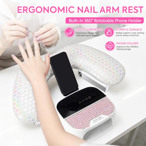 Arm Rest for Nails Tech, Manicure Hand Rest, U-shaped Armrest - color: White