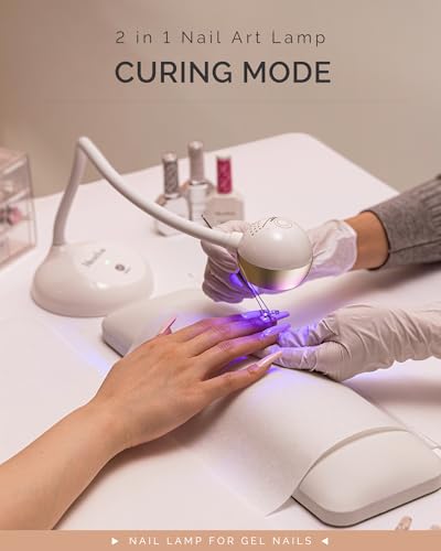MelodySusie 360° 2-in-1 Gooseneck Nail Lamp S-Pro09M for Detail Work - color: Golden Nail Art Lamp