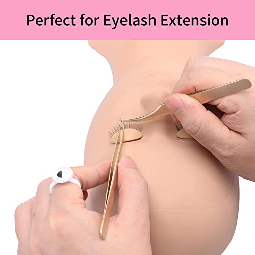 100pcs Smart Glue Holder for Eyelash Extensions, White - color: White