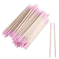 200pcs Pointed Tip Cotton Swabs with Wooden Sticks - color: Pink