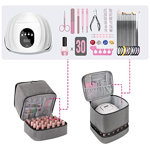 Nail Polish Bag Organizer, Grey(BAG ONLY) - color: Grey