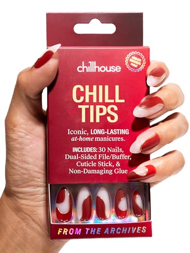 Chillhouse - Chill Tips, Press on Nails Kit - From the Archives (Almond) - 30 Nail Shapes & Sizes - Up to 2 Weeks of Wear- Customizable Fit- Reusable- Latina Founded & Women Owned- Beauty & Self Care - color: From the Archives