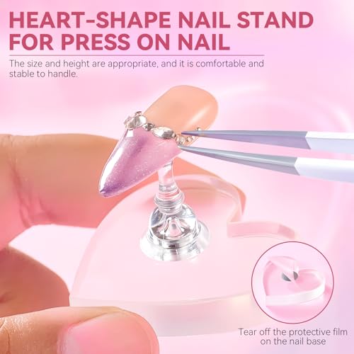 Nail Stand for Press On Nails Art Display Practice 2 Sets - color: Wood, size: Medium