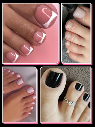 EBANKU Poly Gel Toenail Kit Toe Dual Nail Forms Reusable Poly Gel Nail Kit - color: Long Square_120P