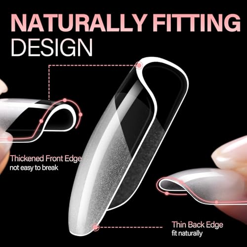 AILLSA Thickened Short Square Nail Tips