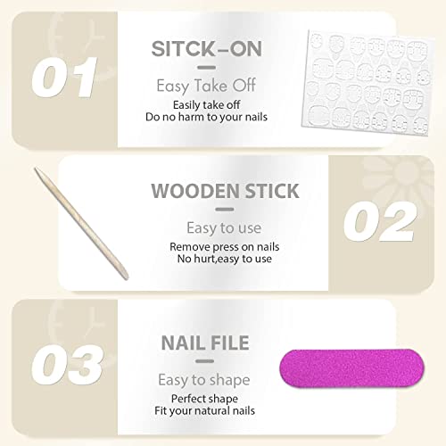 Brown Almond Shaped Nails, Medium Length, 24pcs Press On False Nails, Reusable, No UV Light Needed - color: glossy brown