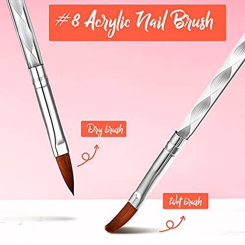 Honoson 3 Pcs Acrylic Nails Tool Kit French Tip Nail Tool Set, Silver