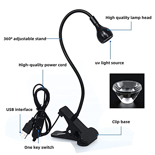 Brokimis Mini UV Lamp for Gel Nails LED Curing Lamp - color: Black