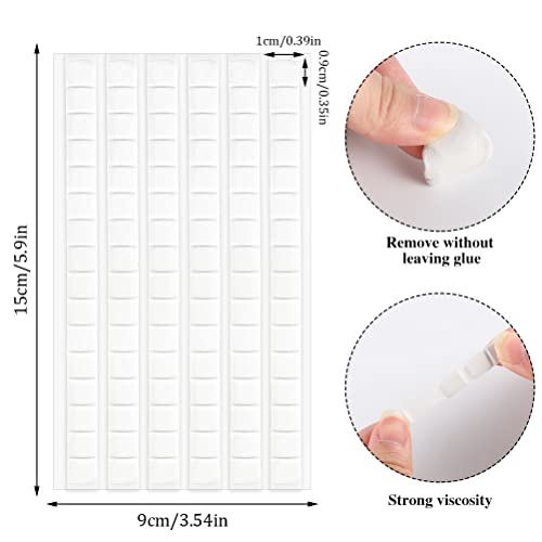 SUMAJU 408 Pcs Adhesive Sticky Tack Putty, Removable Putty Mounting Putty Reusable Wall Safe Tack Putty for Wall Hanging Pictures Poster Museum, Cleaning, Nail (White) - color: 408pcs,White