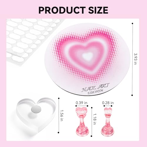 Nail Stands for Press On Nails Painting Display Practice - color: Pink, size: Medium