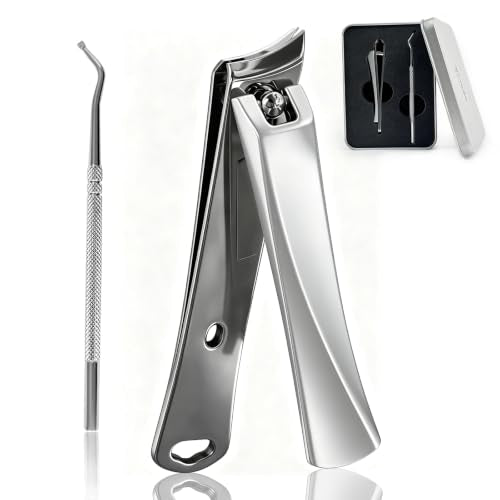 Ingrown Toenail Clippers Slanted Curved Blade Nail Clipper for Hard Nails - size: Small (Silver)