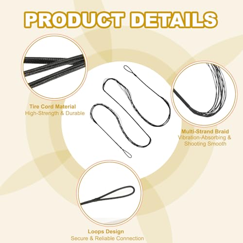 PATIKIL Bow String Replacement Archery Bowstrings Accessories - size: 50 Inch