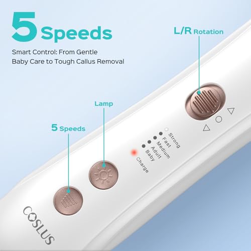 COSLUS C43 Professional Manicure Pedicure Kit, Upgrade Wider Grinder, White - color: White