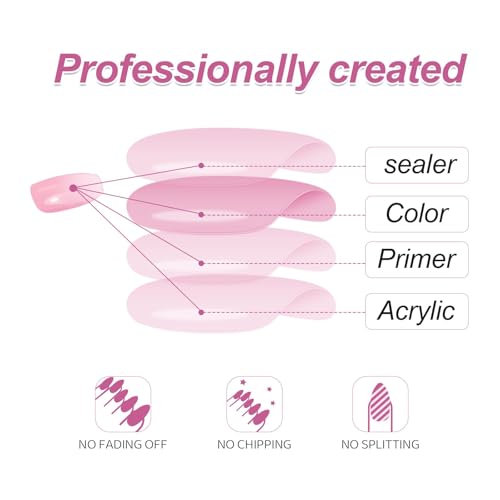 RTKHFZE Xl Press on Nails Long Square Fake Nails French Tip Glue on Nail with Designs Nails Charm and Rhinestones False Acrylic Nails Full Cover Stick on Nail for Women Nail Decorations