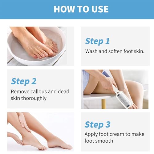 Fu Store 2 Pack Foot Files Callus Remover Foot Rasp Dual Sided Foot File - color: White